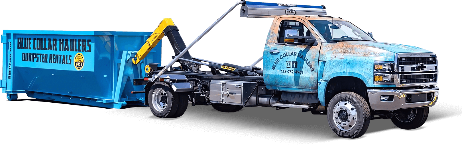 Blue Collar Haulers Dumpster Rental Vehicle